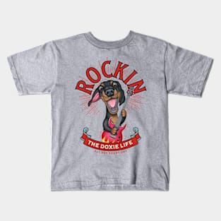 Rockin the Doxie Life Kids T-Shirt